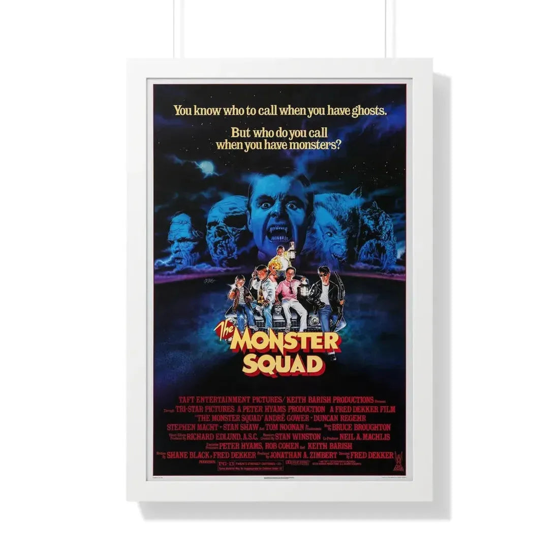 THE MONSTER SQUAD 1987 - Framed Movie Poster 20" x 30" White - The Sticker Space