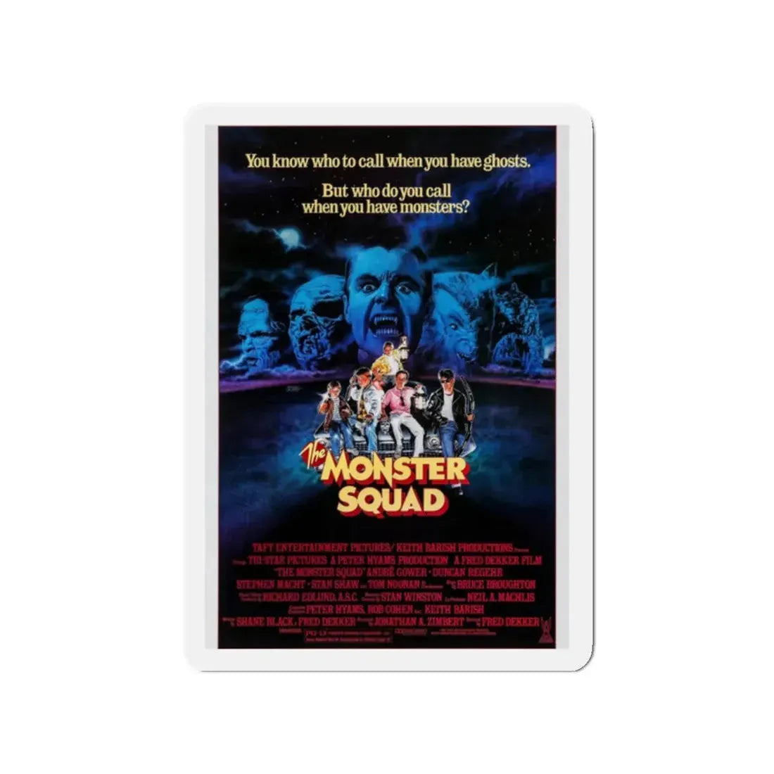 THE MONSTER SQUAD 1987 Movie Poster - Refrigerator Magnet 2 Inch Die-Cut - The Sticker Space