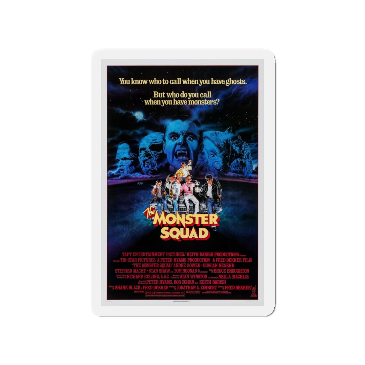 THE MONSTER SQUAD 1987 Movie Poster - Refrigerator Magnet-3" x 3"-The Sticker Space