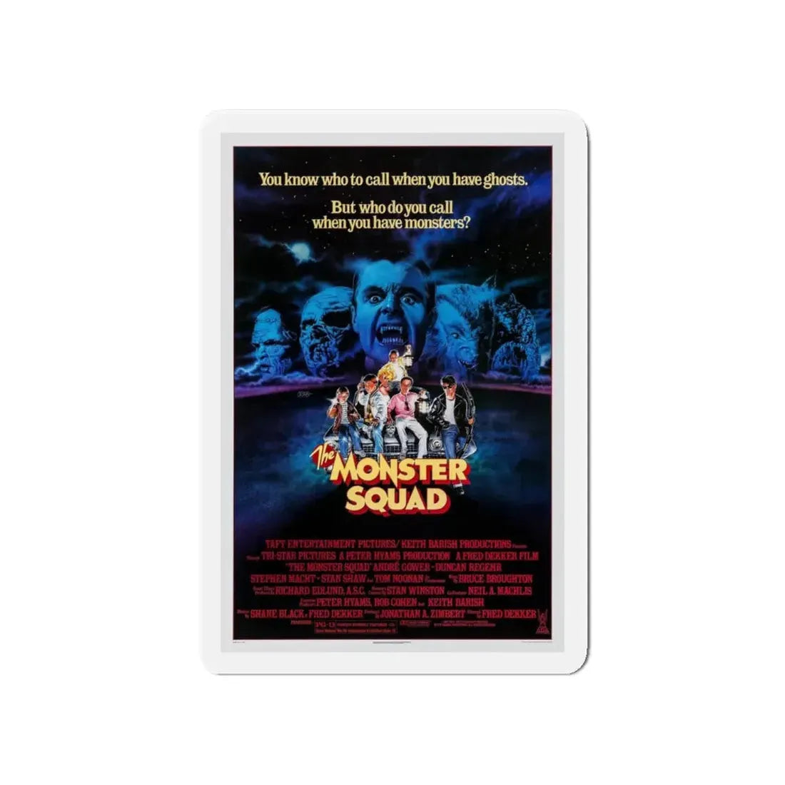 THE MONSTER SQUAD 1987 Movie Poster - Refrigerator Magnet 4 Inch Die-Cut - The Sticker Space