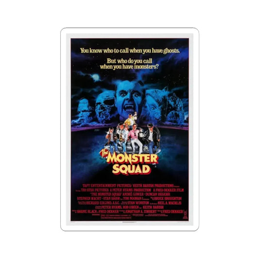 THE MONSTER SQUAD 1987 Movie Poster - STICKER Vinyl Kiss-Cut Decal 2 Inch White - The Sticker Space