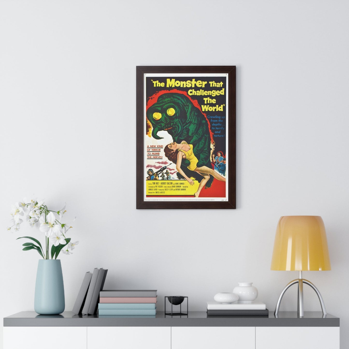 THE MONSTER THAT CHALLENGED THE WORLD 1957 - Framed Movie Poster-The Sticker Space