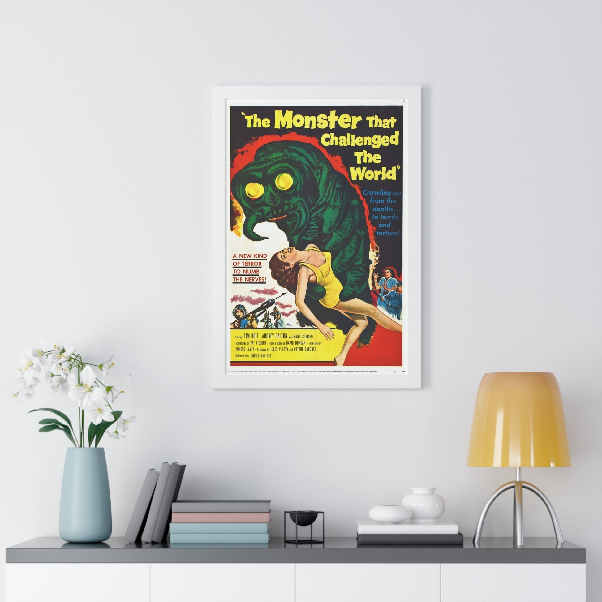 THE MONSTER THAT CHALLENGED THE WORLD 1957 - Framed Movie Poster-The Sticker Space