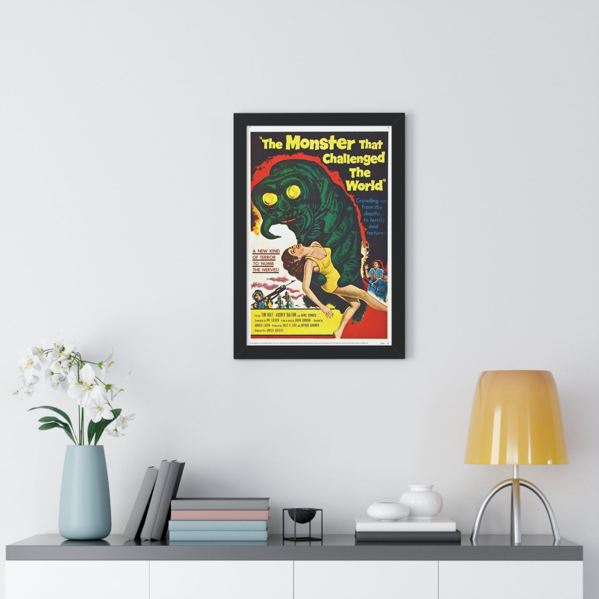 THE MONSTER THAT CHALLENGED THE WORLD 1957 - Framed Movie Poster-The Sticker Space