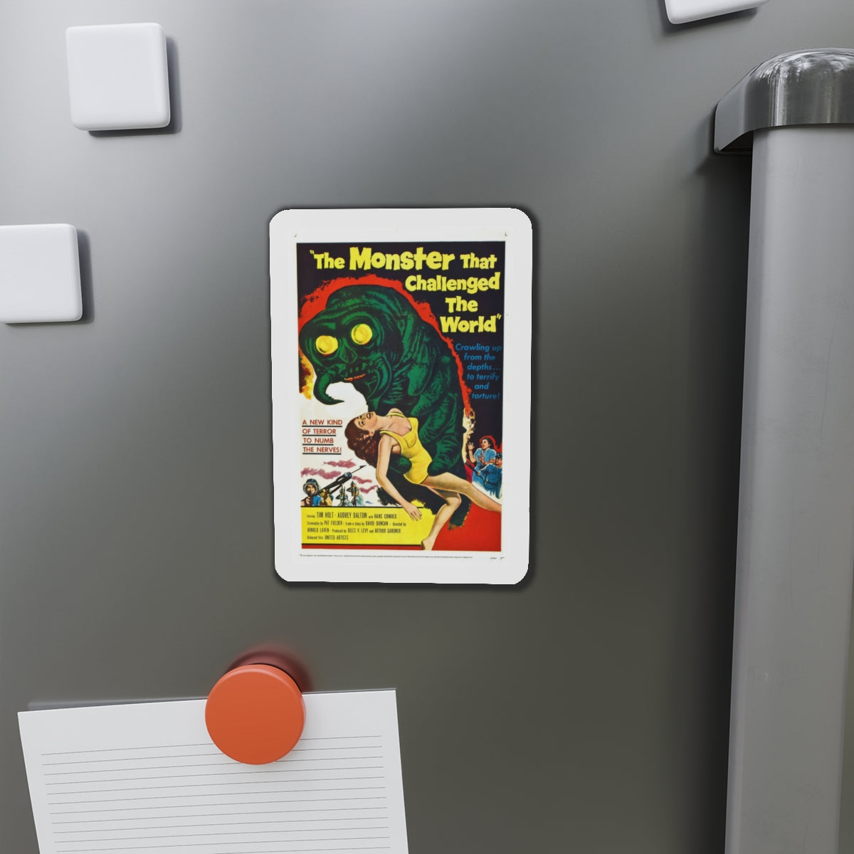 THE MONSTER THAT CHALLENGED THE WORLD 1957 Movie Poster - Refrigerator Magnet-The Sticker Space