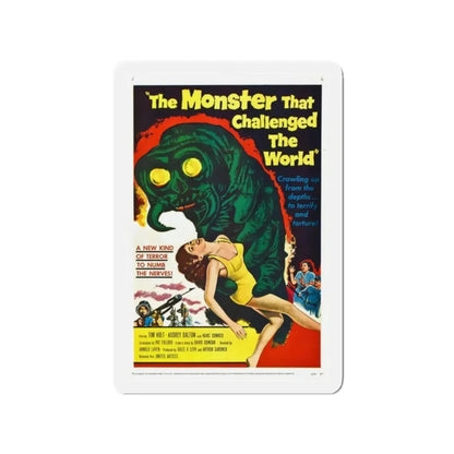 THE MONSTER THAT CHALLENGED THE WORLD 1957 Movie Poster - Refrigerator Magnet 2 Inch Die-Cut - The Sticker Space