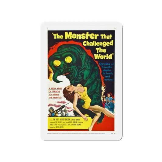 THE MONSTER THAT CHALLENGED THE WORLD 1957 Movie Poster - Refrigerator Magnet 2 Inch Die-Cut - The Sticker Space