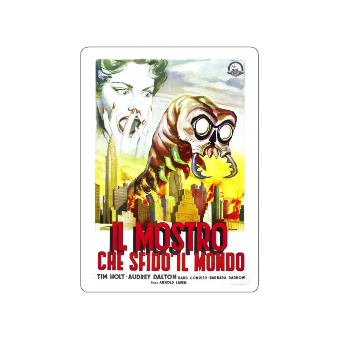 THE MONSTER THAT CHALLENGED THE WORLD (2) 1957 Movie Poster STICKER Vinyl Die-Cut Decal 3 Inch - The Sticker Space