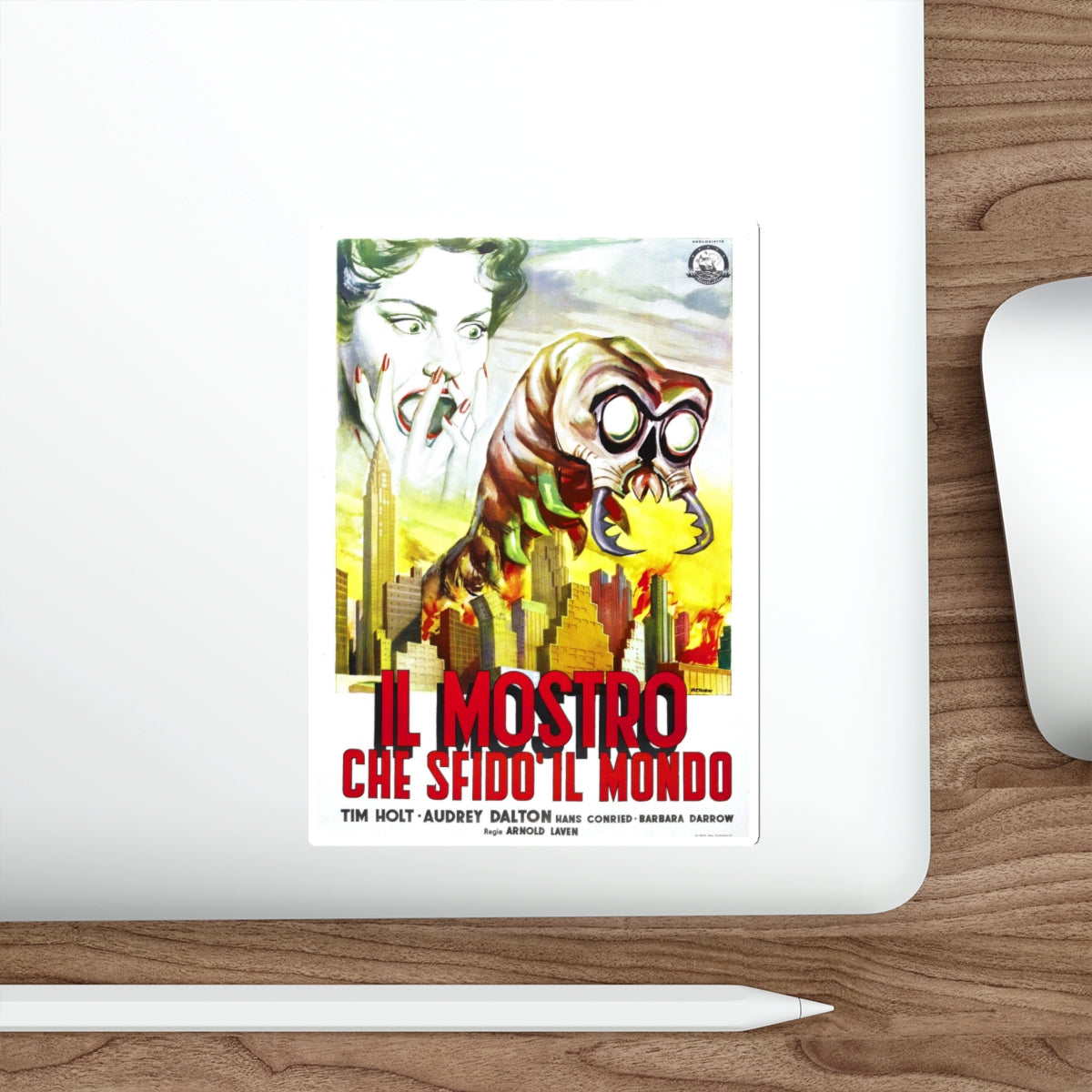 THE MONSTER THAT CHALLENGED THE WORLD (2) 1957 Movie Poster STICKER Vinyl Die-Cut Decal-The Sticker Space