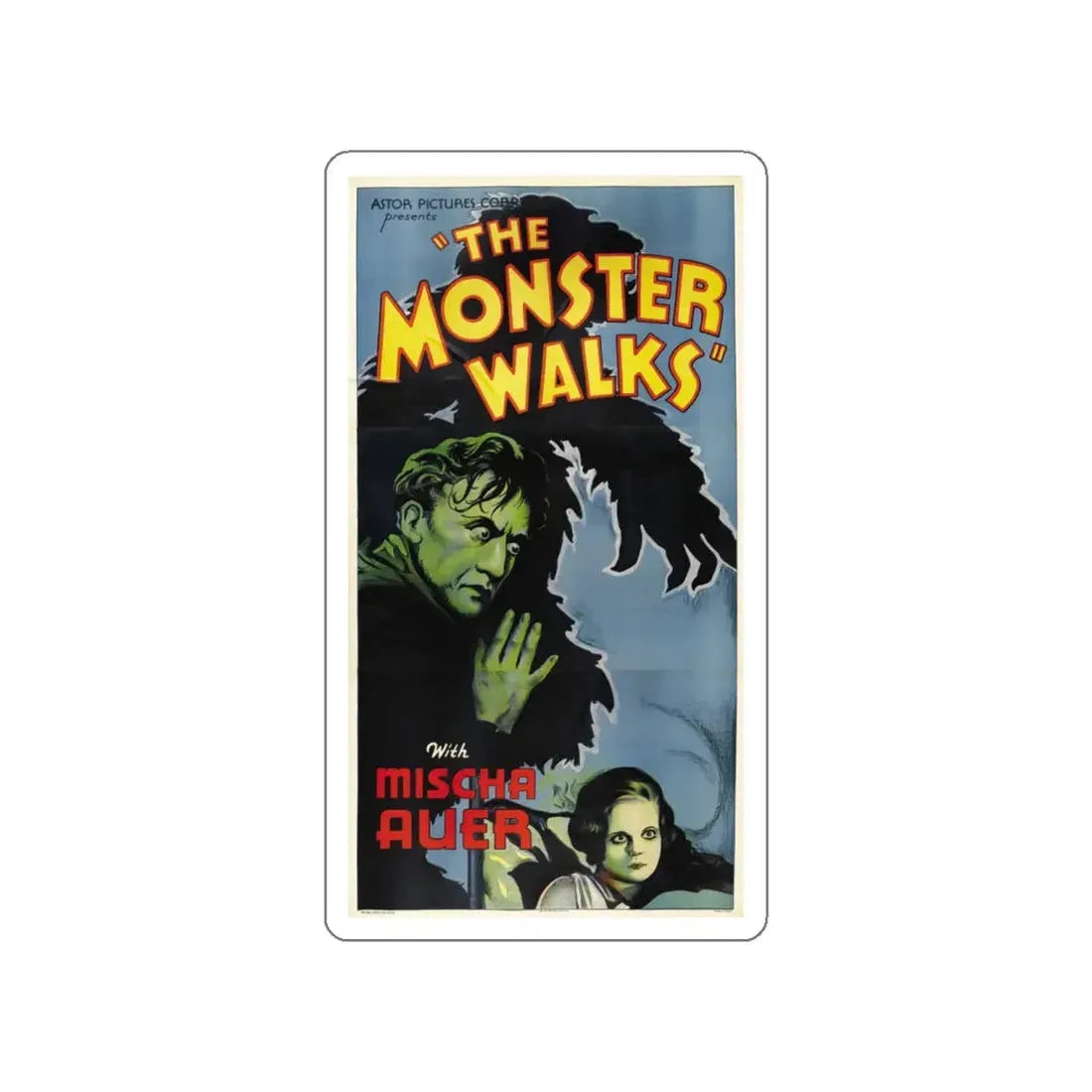THE MONSTER WALKS 1932 Movie Poster STICKER Vinyl Die-Cut Decal 6 Inch - The Sticker Space