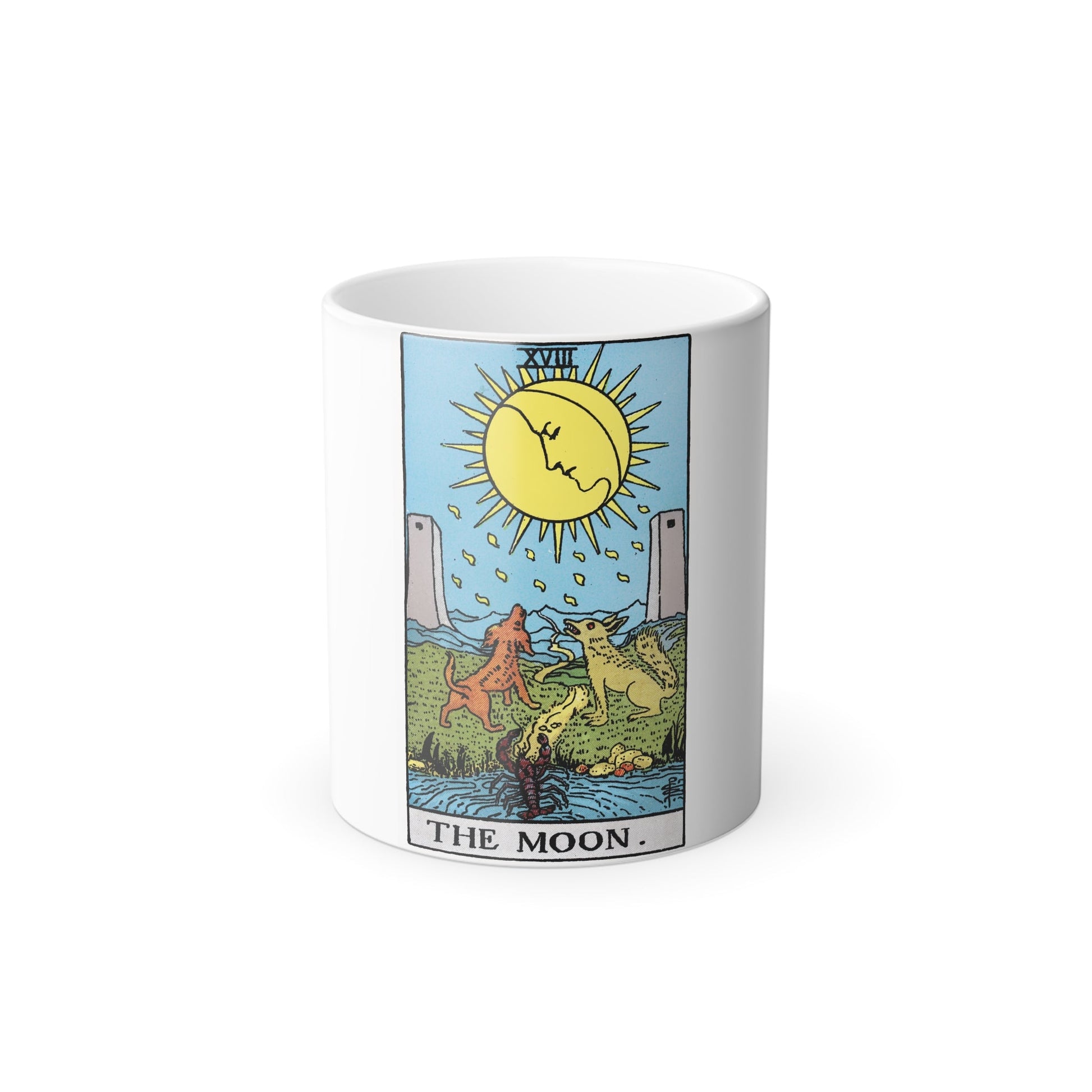 The Moon (Tarot Card) Color Changing Mug 11oz-11oz-The Sticker Space