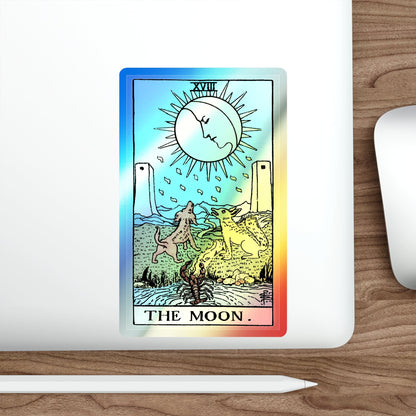 The Moon (Tarot Card) Holographic STICKER Die-Cut Vinyl Decal-The Sticker Space