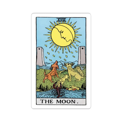 The Moon (Tarot Card) STICKER Vinyl Kiss-Cut Decal 2 Inch White - The Sticker Space