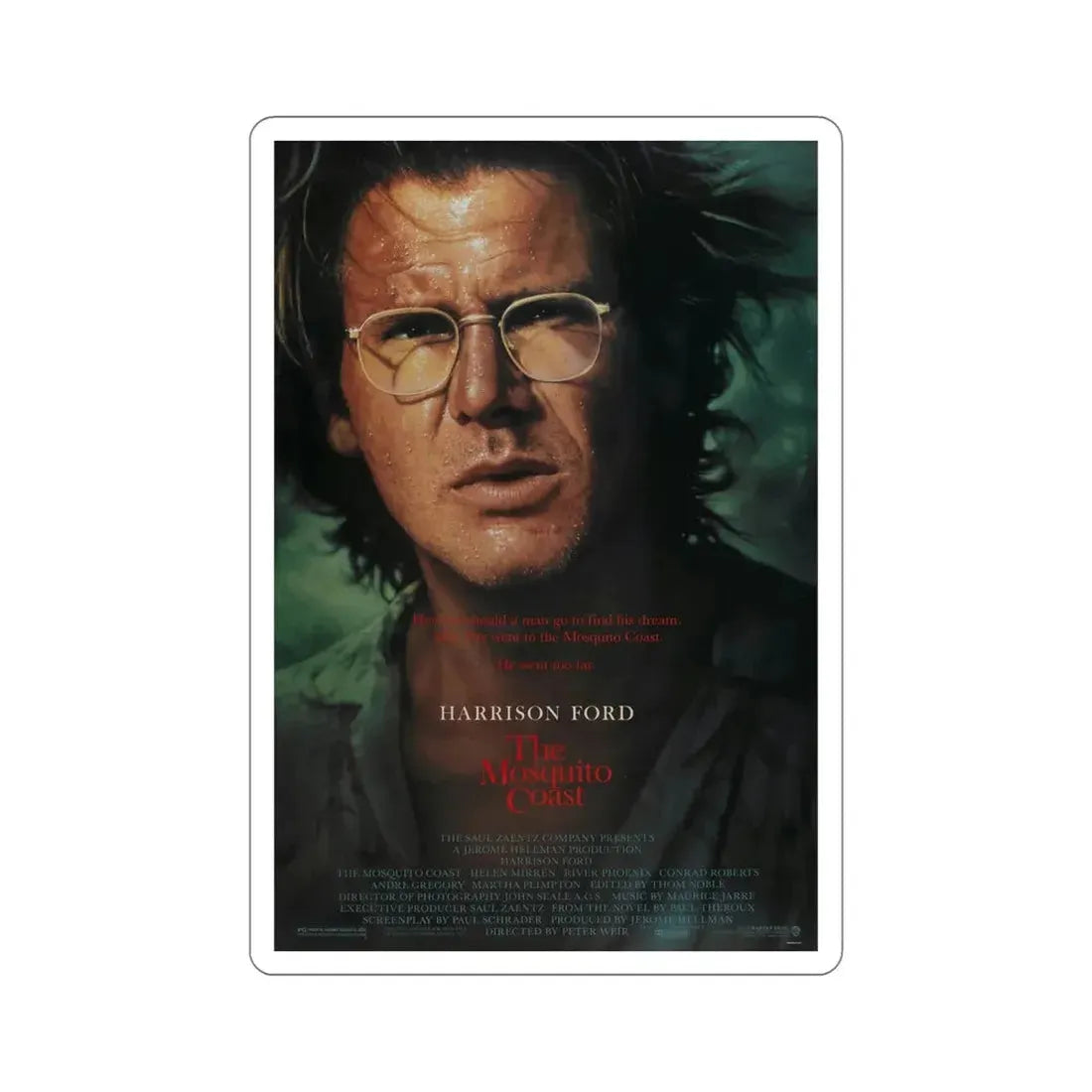 The Mosquito Coast 1986 Movie Poster STICKER Vinyl Die-Cut Decal 5 Inch - The Sticker Space