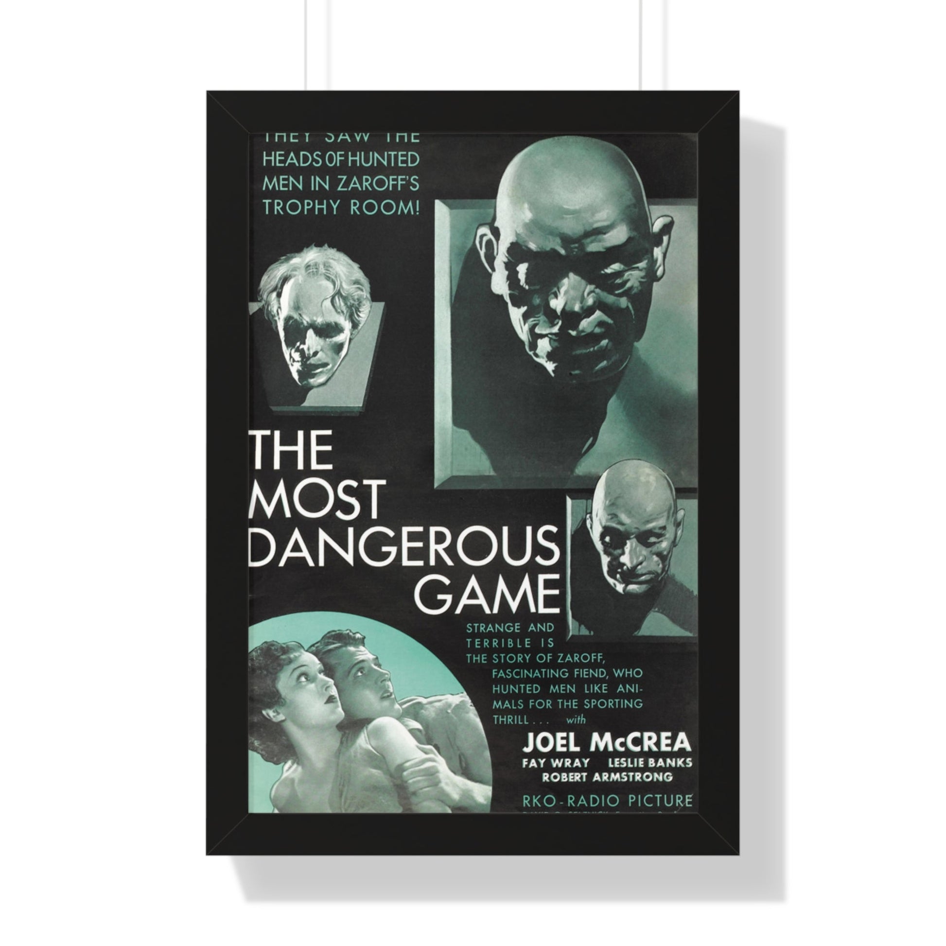 THE MOST DANGEROUS GAME 1932 - Framed Movie Poster-16″ x 24″-The Sticker Space