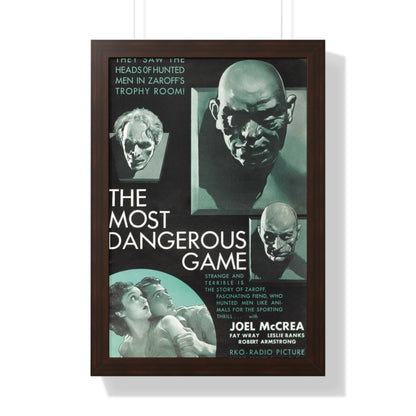 THE MOST DANGEROUS GAME 1932 - Framed Movie Poster-16″ x 24″-The Sticker Space