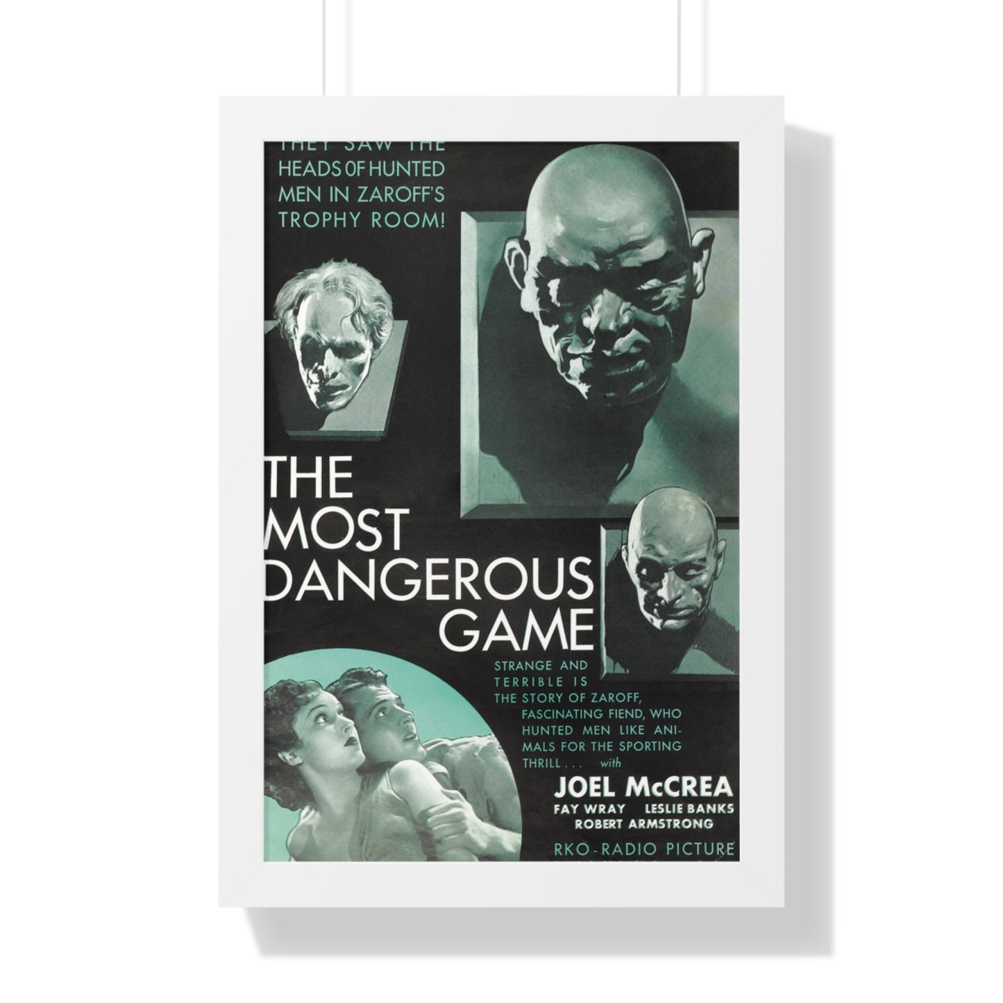 THE MOST DANGEROUS GAME 1932 - Framed Movie Poster-16″ x 24″-The Sticker Space