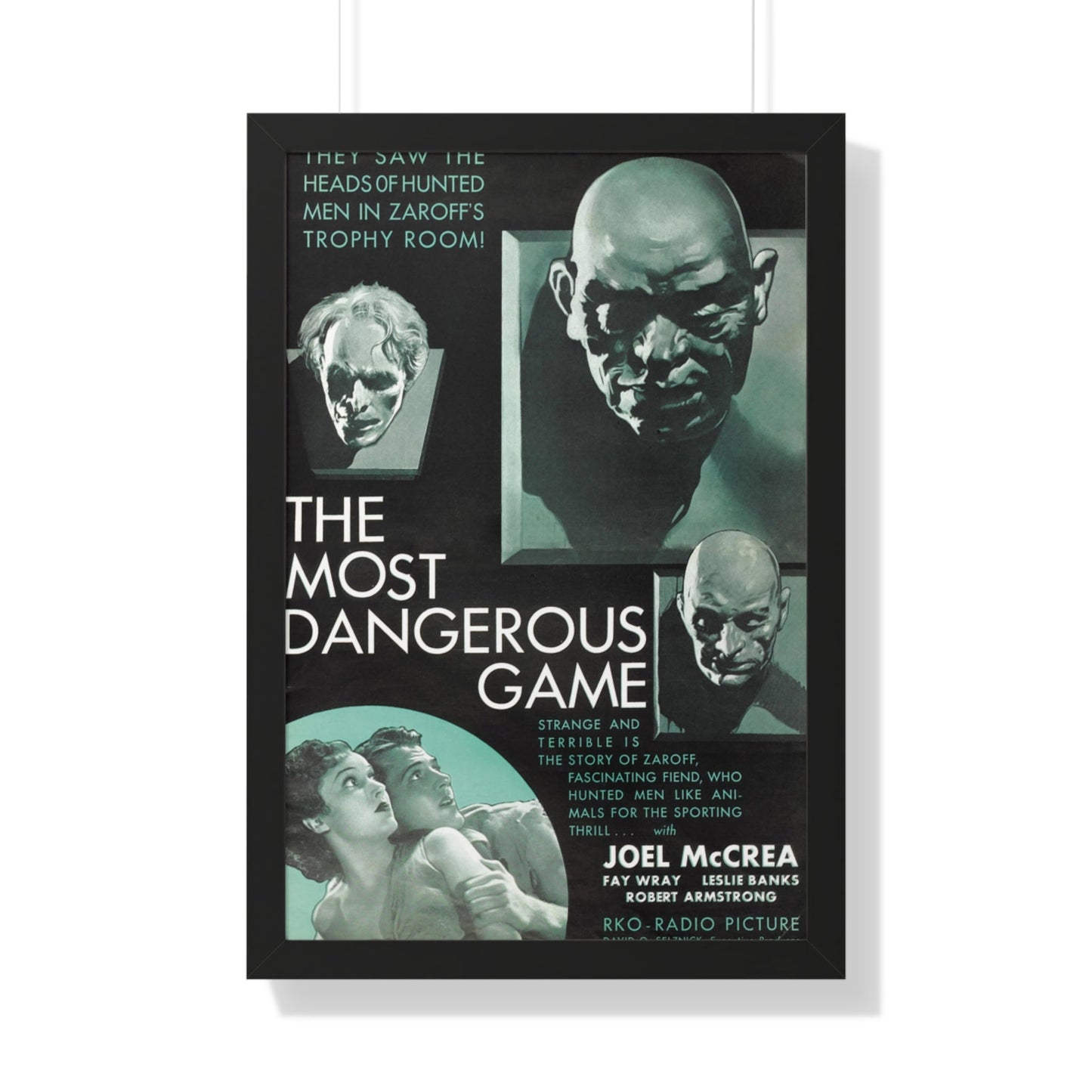 THE MOST DANGEROUS GAME 1932 - Framed Movie Poster-20" x 30"-The Sticker Space