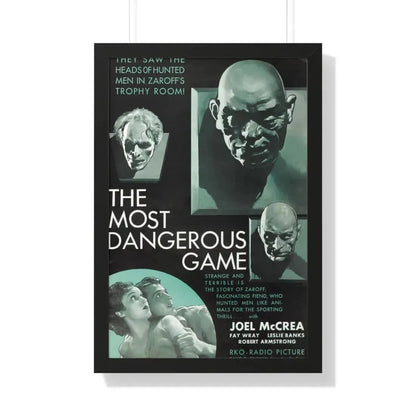 THE MOST DANGEROUS GAME 1932 - Framed Movie Poster 20" x 30" Black - The Sticker Space