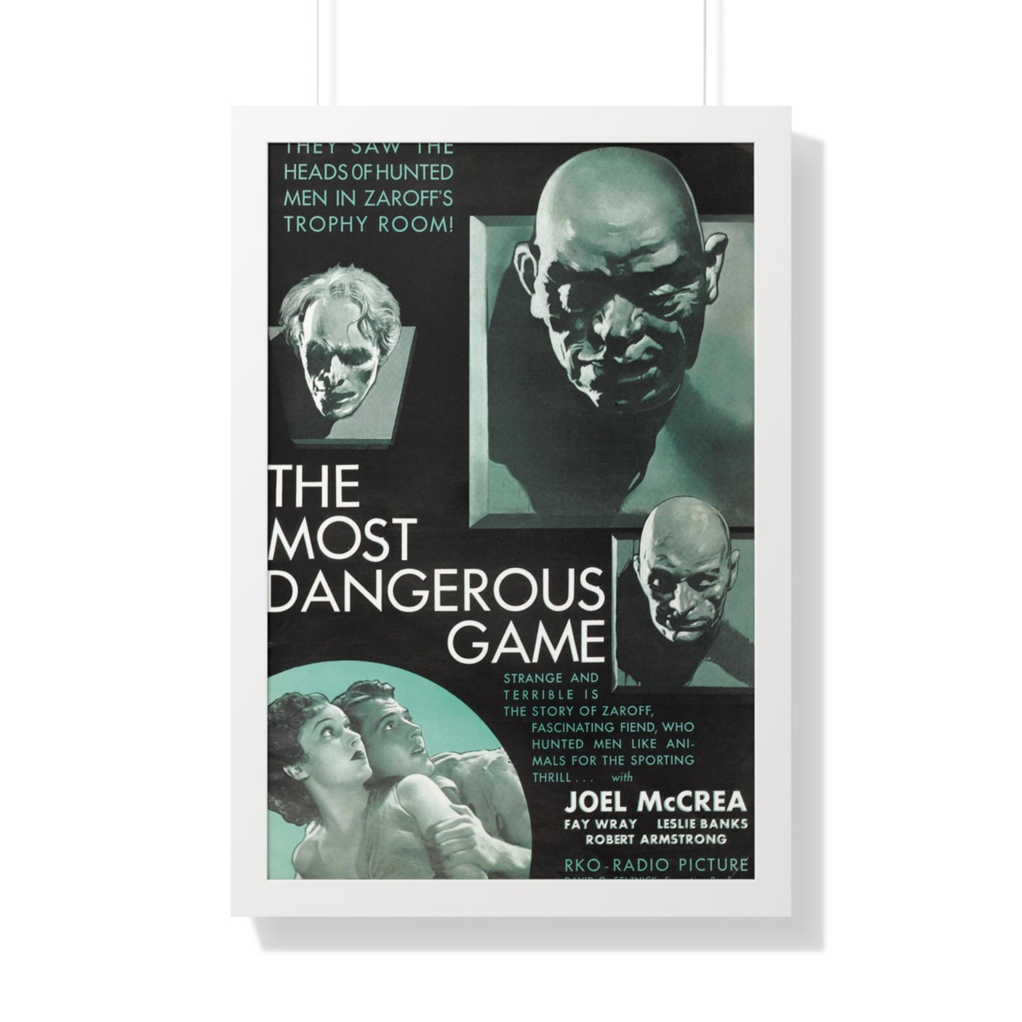 THE MOST DANGEROUS GAME 1932 - Framed Movie Poster-20" x 30"-The Sticker Space