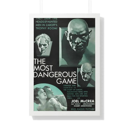 THE MOST DANGEROUS GAME 1932 - Framed Movie Poster 20" x 30" White - The Sticker Space