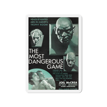 THE MOST DANGEROUS GAME 1932 Movie Poster - Refrigerator Magnet-2" x 2"-The Sticker Space