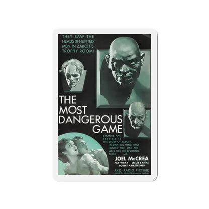 THE MOST DANGEROUS GAME 1932 Movie Poster - Refrigerator Magnet 3 Inch Die-Cut - The Sticker Space