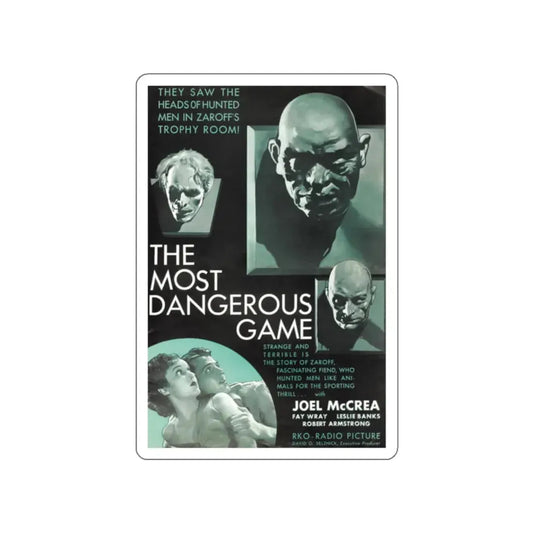 THE MOST DANGEROUS GAME 1932 Movie Poster STICKER Vinyl Die-Cut Decal 2 Inch - The Sticker Space