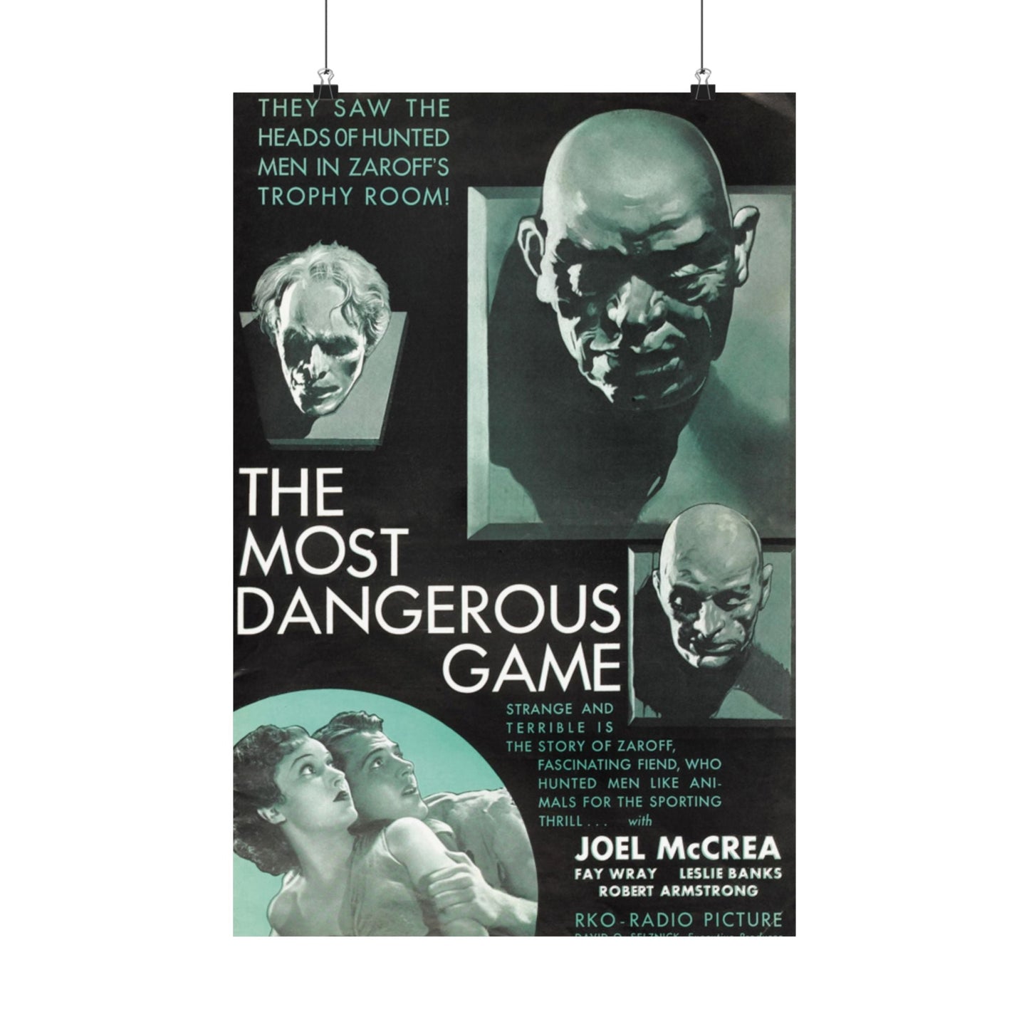 THE MOST DANGEROUS GAME 1932 - Paper Movie Poster-16″ x 24″-The Sticker Space