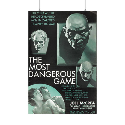 THE MOST DANGEROUS GAME 1932 - Paper Movie Poster-24″ x 36″-The Sticker Space