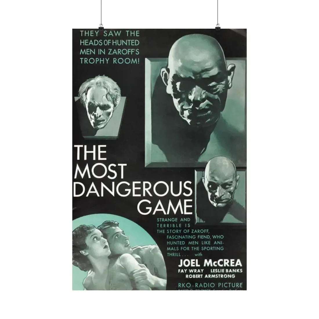 THE MOST DANGEROUS GAME 1932 - Paper Movie Poster 24″ x 36″ Matte - The Sticker Space