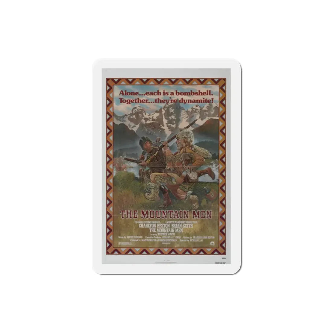 The Mountain Men 1980 Movie Poster Refrigerator Magnet 2 Inch - The Sticker Space