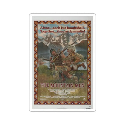 The Mountain Men 1980 Movie Poster STICKER Vinyl Die-Cut Decal 4 Inch - The Sticker Space