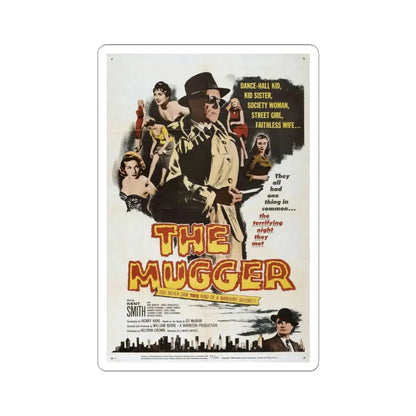The Mugger 1958 Movie Poster - STICKER Vinyl Kiss-Cut Decal 3 Inch White - The Sticker Space