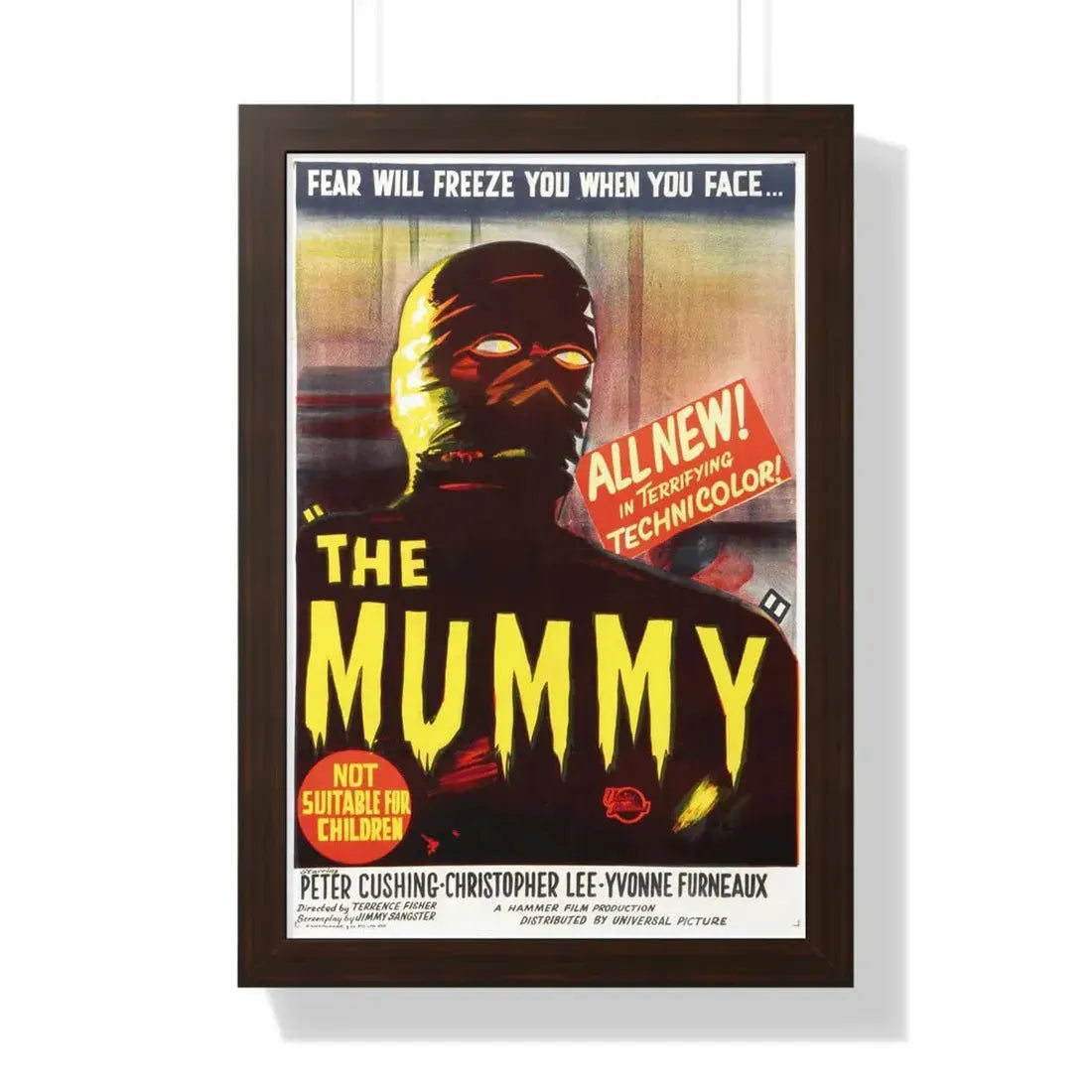 THE MUMMY (1959) 2 - Framed Movie Poster 16″ x 24″ Walnut - The Sticker Space