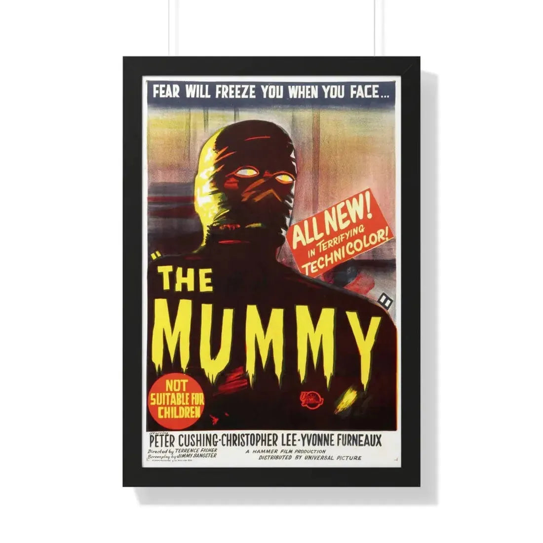 THE MUMMY (1959) 2 - Framed Movie Poster 20" x 30" Black - The Sticker Space