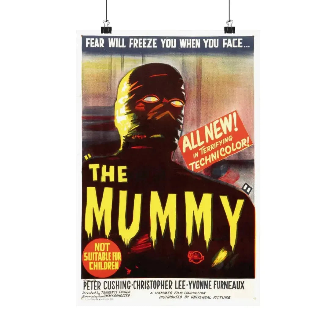 THE MUMMY (1959) 2 - Paper Movie Poster 12″ x 18″ Matte - The Sticker Space