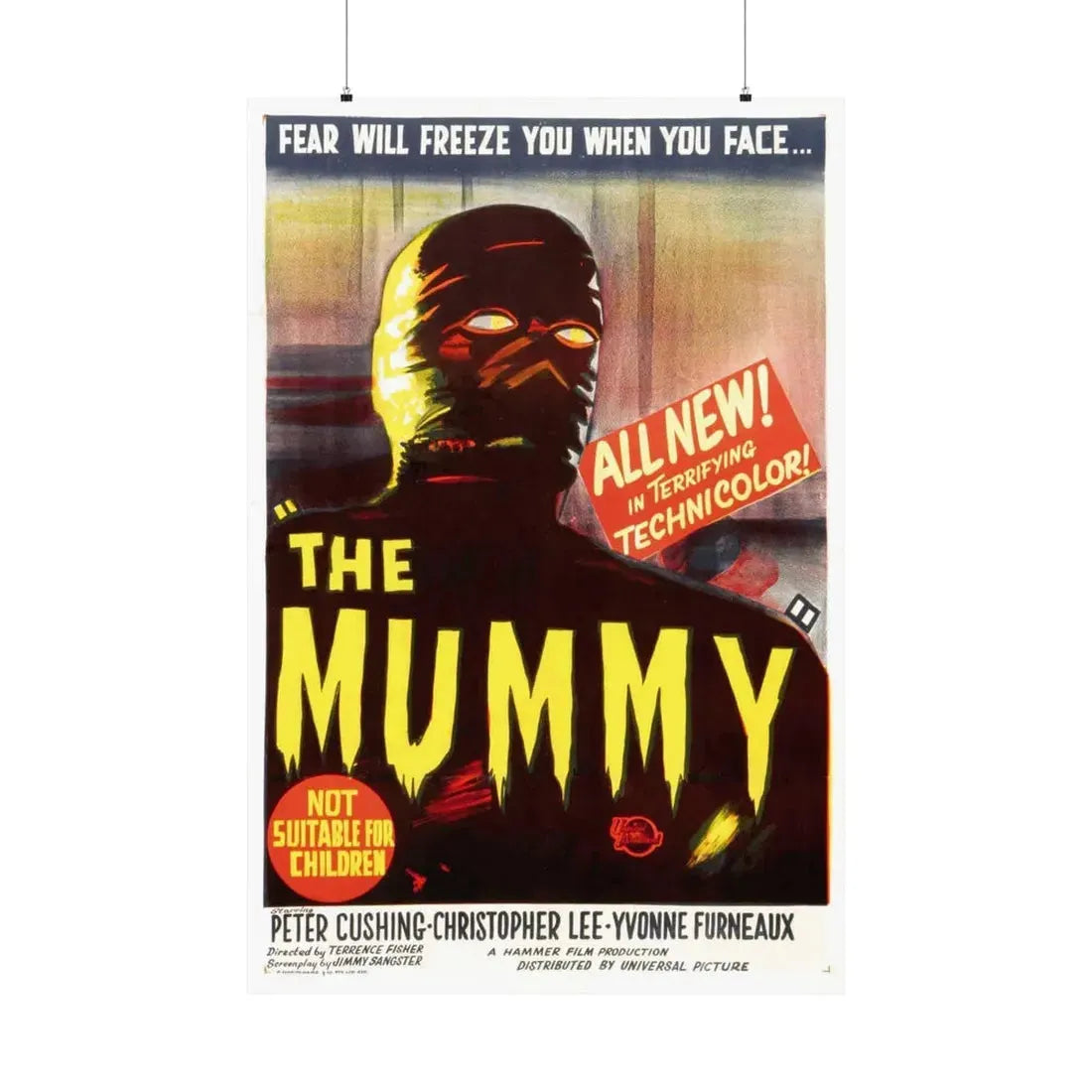 THE MUMMY (1959) 2 - Paper Movie Poster 36" x 54" Matte - The Sticker Space