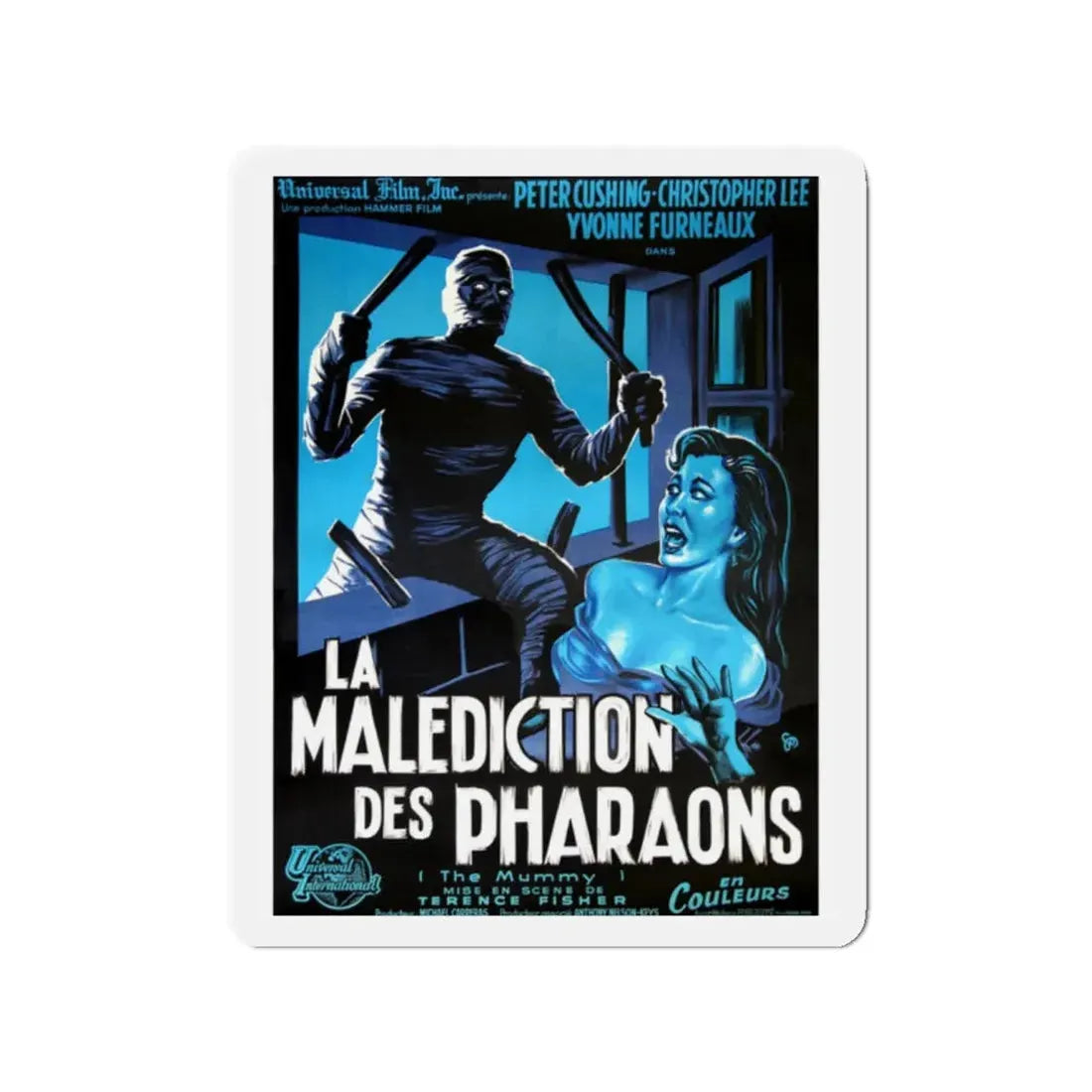 THE MUMMY (1959) 4 Movie Poster - Refrigerator Magnet 2 Inch Die-Cut - The Sticker Space