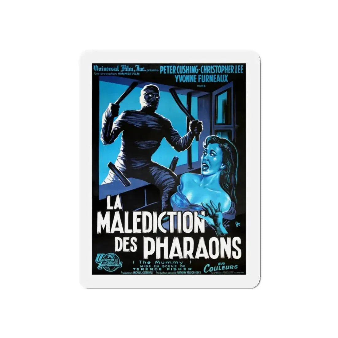 THE MUMMY (1959) 4 Movie Poster - Refrigerator Magnet 5 Inch Die-Cut - The Sticker Space