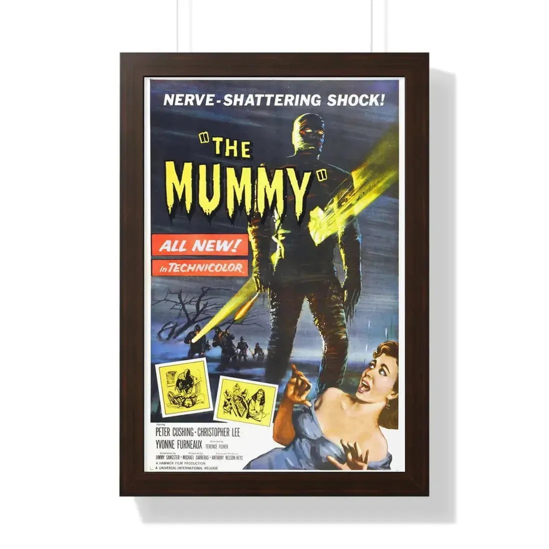 THE MUMMY (1959) - Framed Movie Poster 16″ x 24″ Walnut - The Sticker Space