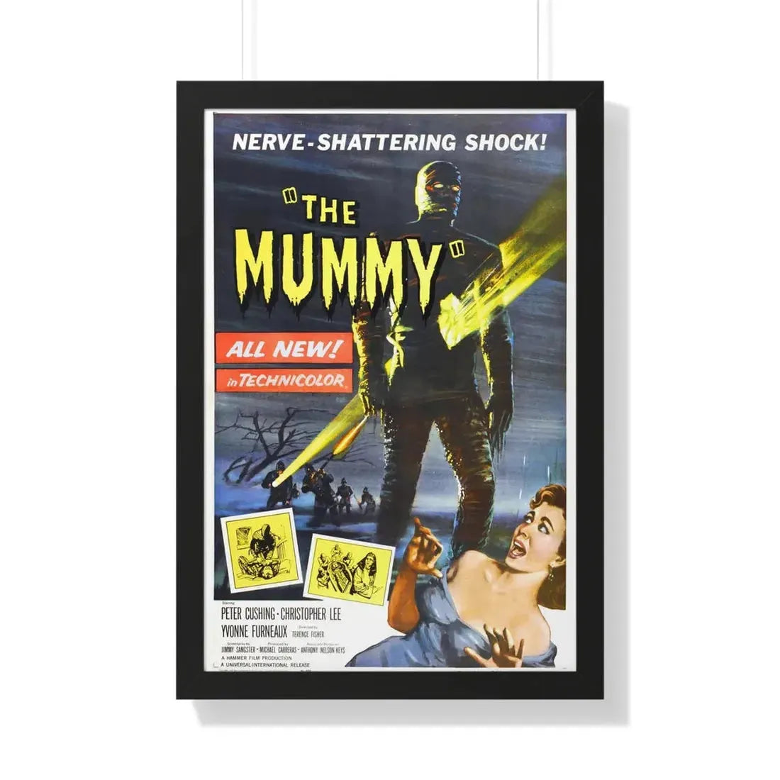 THE MUMMY (1959) - Framed Movie Poster 20" x 30" Black - The Sticker Space