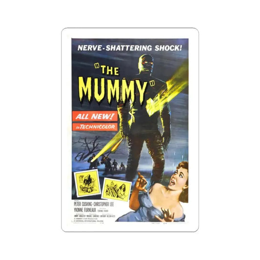 THE MUMMY (1959) Movie Poster - STICKER Vinyl Kiss-Cut Decal 2 Inch White - The Sticker Space