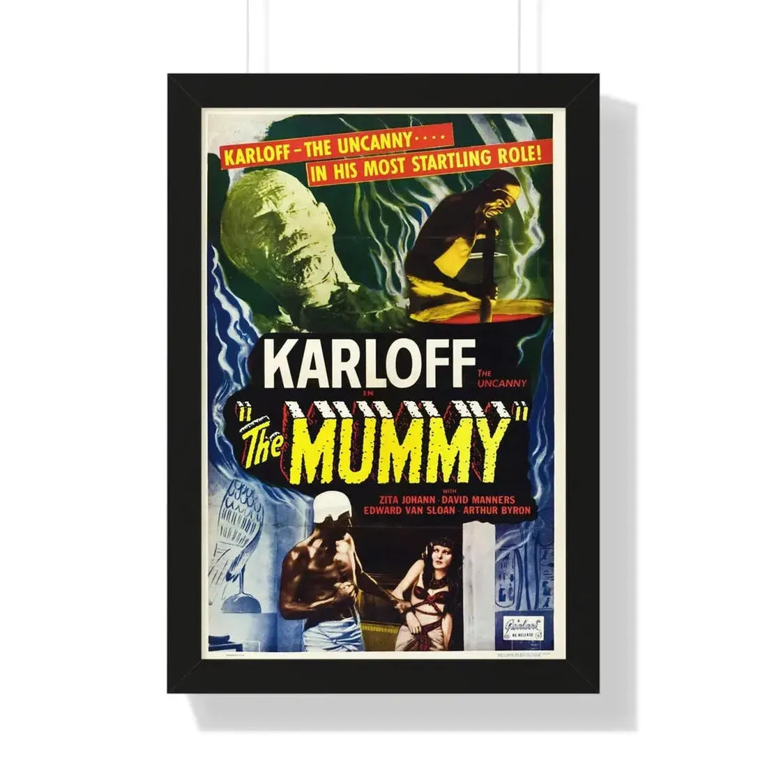 THE MUMMY (2) 1932 - Framed Movie Poster 16″ x 24″ Black - The Sticker Space