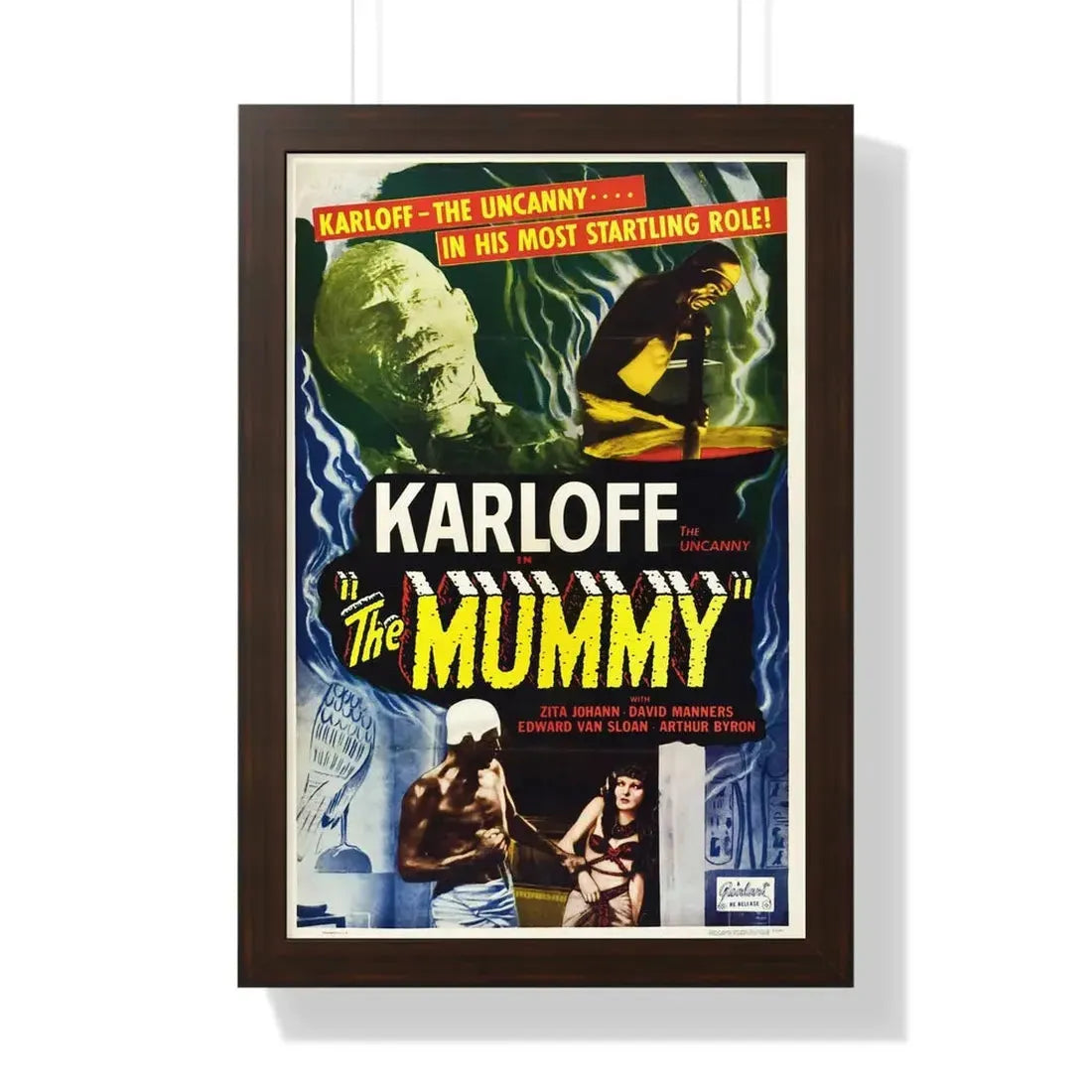 THE MUMMY (2) 1932 - Framed Movie Poster 16″ x 24″ Walnut - The Sticker Space