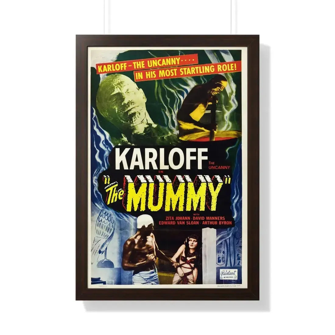 THE MUMMY (2) 1932 - Framed Movie Poster 20" x 30" Walnut - The Sticker Space