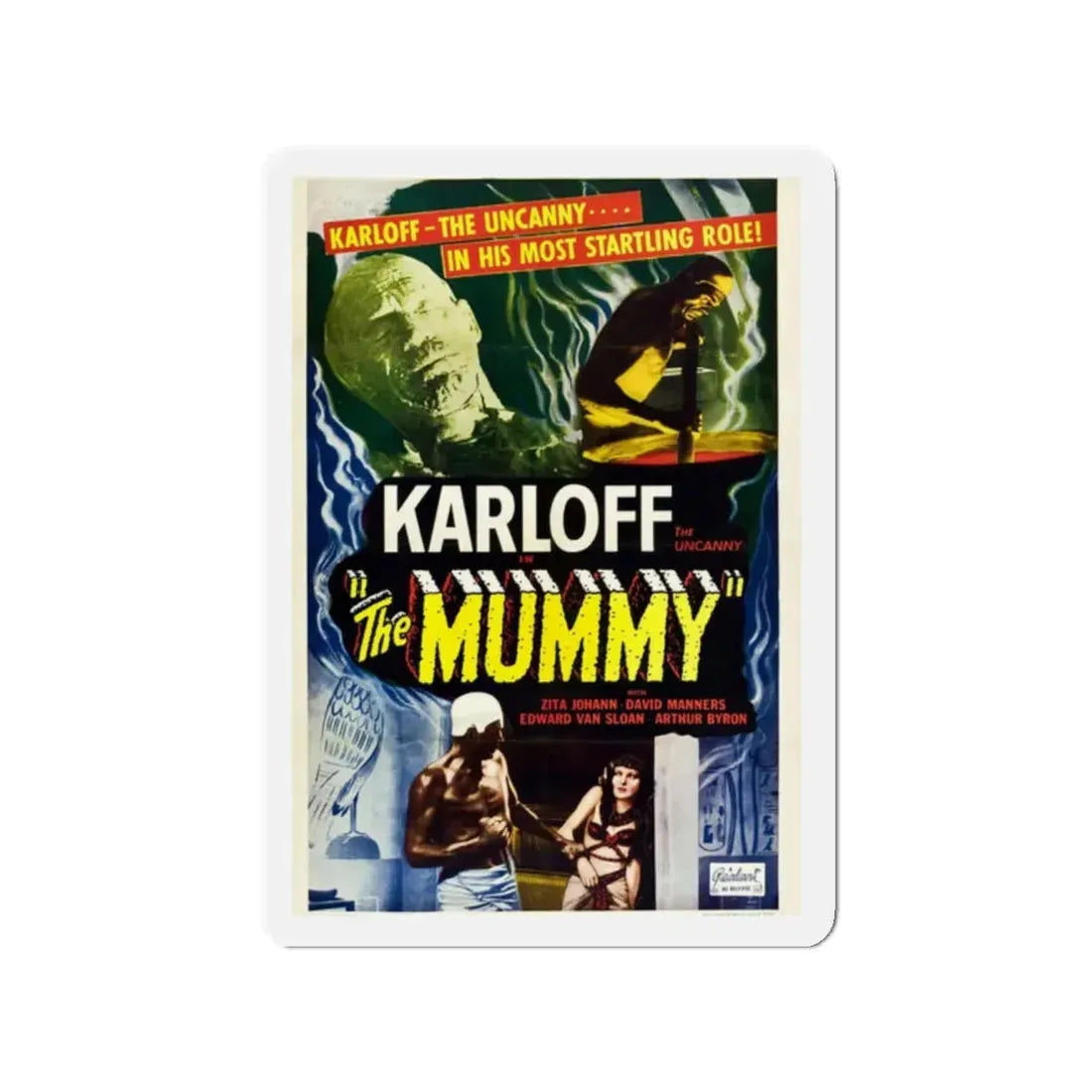 THE MUMMY (2) 1932 Movie Poster - Refrigerator Magnet 2 Inch Die-Cut - The Sticker Space