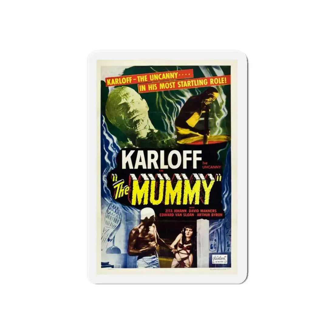 THE MUMMY (2) 1932 Movie Poster - Refrigerator Magnet 6 Inch Die-Cut - The Sticker Space