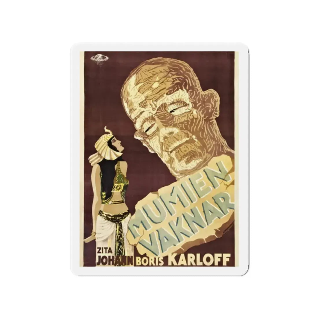 THE MUMMY (3) 1932 Movie Poster - Refrigerator Magnet 2 Inch Die-Cut - The Sticker Space