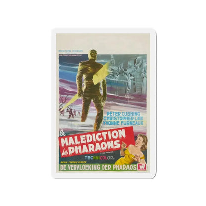 THE MUMMY (BELGIAN) 1959 Movie Poster - Refrigerator Magnet 2 Inch Die-Cut - The Sticker Space